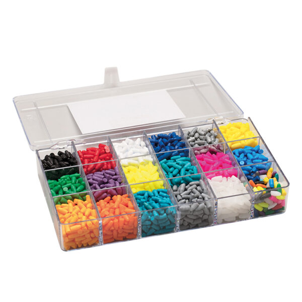 SNOLI Plastic-Plug Set, 17 colors, 4.5 mm, 3000 pcs.