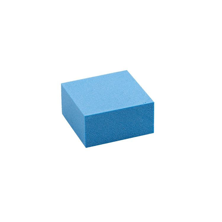 SNOLI Rubber Edge Polishing Block, medium fine, 40 x 40 x 20 mm, in blister packaging